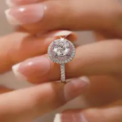 Round Design Solitaire CZ Diamond Ring DIVIJEWL_RING107.1
