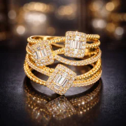 Multi Layer CZ Diamond Ring DIVIJEWL_RING106.3