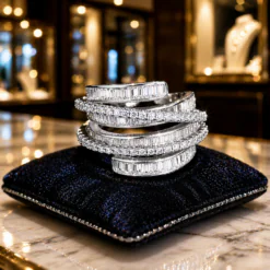 Sparkling Round Cut Pave CZ Diamond Swirl Cocktail Ring DIVIJEWL_RING101.11