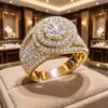 Sparkling Round Cut Pave CZ Diamond Swirl Cocktail Ring DIVIJEWL_RING100 1 Sparkling Round Cut Pave CZ Diamond Swirl Cocktail Ring DIVIJEWL_RING100.5