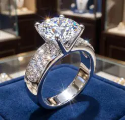 Designer White Gold Plated CZ diamond Ring DIVIJEWL_RING99.1