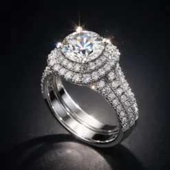 Unique Double Layer Luxurious CZ Diamond Ring DIVIJEWL_RING111 9 Unique Double Layer Luxurious CZ Diamond Ring DIVIJEWL_RING111