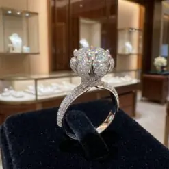 Alternative view of 18K White Gold Plated 2ct Solitaire Ring Jewelry