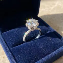 18K White Gold Plated 2ct Solitaire Ring Jewelry 12 DIVIJEWL RING114.3