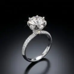 18K White Gold Plated 2ct Solitaire Ring Jewelry 13 DIVIJEWL RING114.4