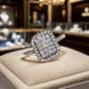 18K White Gold Plated Luxury Square Design CZ Diamond Ring 2 18K White Gold Plated Luxury Square Design CZ Diamond Ring DIVIJEWL_RING116.2