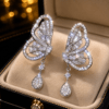 Butterfly Drop Earrings For Women in CZ Diamonds DIVIJEWL_EARR60